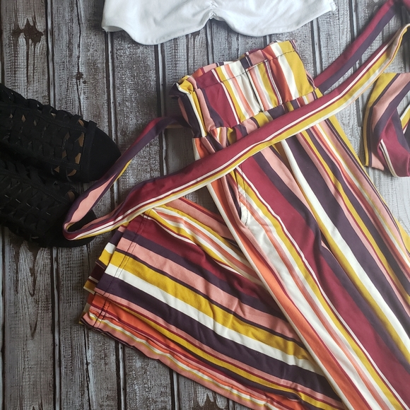 Indero Striped Flare Pants - Picture 1 of 6